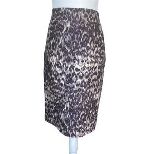 J. Crew Wool and Silk Animal Print Skirt Size 6